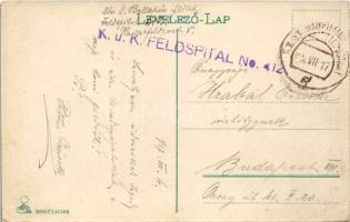 1917 Taracz-part, Teresva (Máramaros, Maramures); Erdei rakpart faúsztatás. Weisz Elemér kiadása / w...