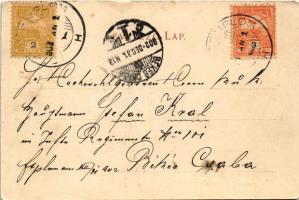 1902 Fehértemplom, Ung. Weisskirchen, Bela Crkva; Vasúti utca, üzletek. Gustav Wunder kiadása / Bahn...