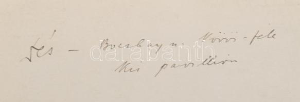 cca 1913 Az erdélyi Désen lévő Bocskay utcai Vörös-féle kis pavilon, fotó kartonra ragasztva, hátold...