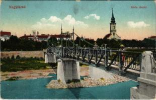 1918 Nagyvárad, Oradea; Körös részlet, híd, templom. Vasúti levelezőlapárusítás 46. sz. 1916. / Cris riverside, bridge, church (Rb)