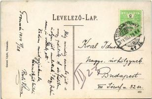 1914 Trencsén, Trencín; vár, vasútvonal. Gansel Lipót kiadása / Trenciansky hrad / castle, railway l...