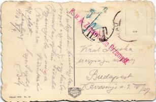 1916 Lviv, Lwów, Lemberg; Pomnik Sobieskiego / Sobiesky-Monument + "K.u.K. Zensurstelle Przemys...