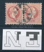 1867 5kr pár &quot;NE&quot; betű vízjelrészlettel