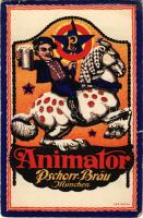 Animator. Pschorr-Bräu München / German beer advertisement. litho (EB)