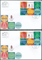 2024 Magyar olimpiai csapat 2 db FDC fogazott és vágott blokkal, azonos sorszámmal