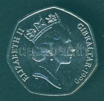 Gibraltár 1990. 50p "Delfinek" T:BU