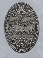 Kiöntő 6 darab pohárral, "A legjobb testvérnek" felirattal, m: 6-22 cm