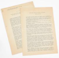 1968 Köln, A Volt Magyar Politikai Foglyok Szövetsége Jelentés Kecskési-Tollas Tibor tagtársunk ellen kiadott un. Fekete Füzet kivizsgálása tárgyában, foltos, 13+2 p.   Molnár József (1918-2009) emigráns magyar író, könyvkiadó, nyomdász, folyóirat szerkesztő, az Aurora Kiadó szerkesztője hagyatékából.