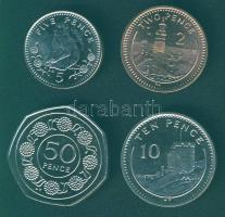 Gibraltár 1988. 2p "Világítótorony" + 5p "Majom" + 10p "Mór vár" + 50p "Tatárvirág" T:BU