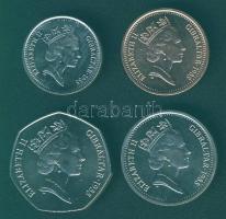 Gibraltár 1988. 2p "Világítótorony" + 5p "Majom" + 10p "Mór vár" + 50p...