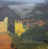 id. Benedek Jenő (1906-1987): Kirándulók (cím nélkül). Olaj, vászon, jelzett. Hátoldalán Képcsarnok ...