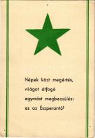 Népek közt megértés, világot átfogó egymást megbecsülés: ez az Eszperantó! / Esperanto postcard (lyukak / pinholes)