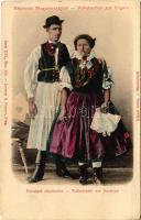 Baranyai népviselet, magyar folklór. Népviselet Magyarországból / Volkstrachten aus Ungarn / Hungarian folklore from Baranya. Lederer &amp; Popper Serie XVI. Nro. 205. (EK)