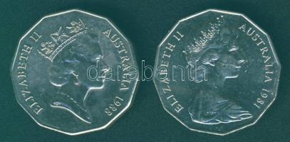 Ausztrália 1981. 50c "Charles & Diana" + 1988. 50c "Bicenteniál" T:2