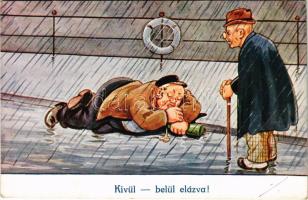 1943 Kívül - belül elázva! Részeg humor / drunk man humour. WSSB 7553. (EK)