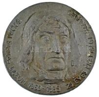 1985. &quot;Bólyai Farkas Líceum 25 éves érettségi találkozó 1960-1985&quot; nagyalakú, egyoldalas fém emlékplakett (138mm) T:AU