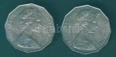 Ausztrália 1970. 50c "Cook ausztráliai útja" + 1982. 50c "Nemzetközösségi játékok&quo...