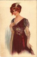 1931 Italian lady art postcard. 326-5. (EK)