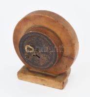 Antik asztali óra, zsírkő házban, nem működik, m: 13 cm