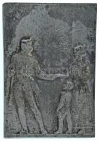 Berán Lajos (1882-1943) 1915. "Tisza István / Marosvásárhely 1914-1915" kétoldalas Zn plak...