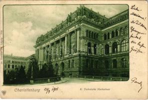 1901 Berlin, Charlottenburg, Königl. Technische Hochschule / school, castle. Dr. Trenkler Co. 7735.