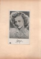 Goll Bea (1927-2014) színésznő, táncosnő aláírt fiatalkori fényképe. Mérete: 140x85 mm, egy 245x170 ...