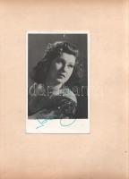 Kelly Anna (1919-1965) az 1940-es évek sikeres énekesnője dedikált fényképe: ,,szeretettel Kelly Ann...