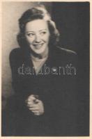 Gaál Franciska (1903-1972) színésznő, elsősorban az 1945 előtti évek népszerű naivája autográf aláír...