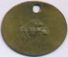1910. "Miskolcz" bronz ebadójegy / kutyabárca, "425" sorszámmal (40x34mm) T:XF