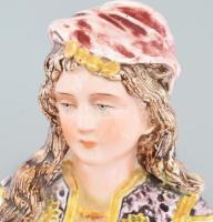 Royal Dux Bohemia kisplasztika - Carmen. Polikróm mázakkal fedett öntött finomfajansz. Jelzett, kis ...