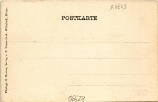 Bad Kösen i. Thür., Wehr. Photogr. R. Krause, Verlag v. P. Donnerhack. Art Nouveau, forest litho