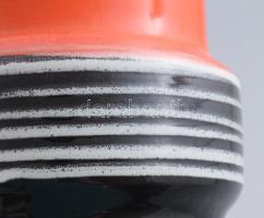 Retro iparművészeti váza, gyári tűzhibával, kopással, m: 27 cm