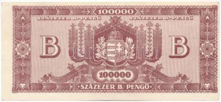 1946. 100.000BP látványosan eltolódott nyomattal T:XF,VF
Adamo P36