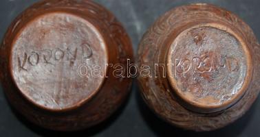 2db dekoratív Korondi jelzéssel ellátott váza 8/12cm-es magassággal