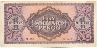 1946. 1.000.000.000P alacsony "R 068 000568" sorszámmal T:F 
Adamo P28