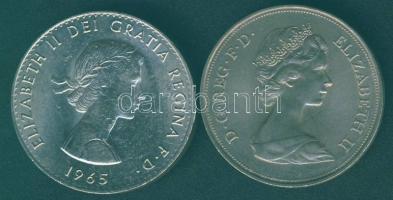 Nagy-Britannia 1965. 1C "Churchill" + 1977. 25p "Ezüstlakodalom" T:2