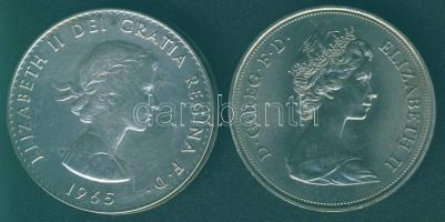 Nagy-Britannia 1965. 1C "Churchill" + 1977. 25p "Ezüstlakodalom" T:2