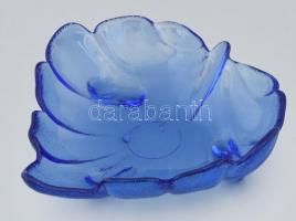 Kéküveg levél alakú kínáló, 20x20 cm
