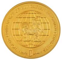 Lebó Ferenc (1960-) 1991. "Magyar Reformátusok II. Világtalálkozója" aranyozott fém emléké...