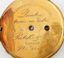 Arany (Au) 14K zsebóra, jelzett, sérült, d: 4 cm, bruttó: 32,4 g