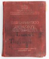 1937 Bp., Török Antal: Útiránymutató zsebkönyv, Tűzoltóparancsnokság, egészvászon kötéssel, kijáró lapokkal