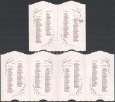 1909 A Divat Szalon zseb-naptára 1909. évre. Szecessziós díszesen litografált összehajtható zsebnapt...