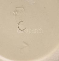 Német fedeles sörökorsó, oldalán szerelmespárt ábrázoló mintával, jelzett, m: 20 cm