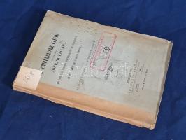 Antal, Geyza - Réczey, Emerich: Die chirurgische Klinik des professor Joseph Kovács an den Kön. Ungar. Universität zu Budapest in den Jahren 1871/2, 1872/3 und 1873/4. Mit 44 Holzschnitten. Budapest, 1877. Franklin-Verein Ungar. Literarische Anstalt &amp; Duchdruckerei. VII + [1] + 183 + [1] p. A budapesti egyetem orvostudományi kara sebészeti tanszékének története az 1871-1874 közötti tanévekben, az elvégzett műtétek orvostörténeti szempontból is emlékezetes lajstromával. Az 1770-ben Nagyszombatban alakított orvostudományi kar sebészeti tanszéke több költözés után tárgyidőszakunkban a pesti Kunewälder-házban működött, a mai Múzeum körút 8. szám alatt, Sebészeti Kóroda néven, Kovács József professzor irányítása alatt, és - miként kötetünkből kiderül - a legkülönfélébb sebészeti eljárásokat alkalmazta. A munka magyar változata 1876-ban jelent meg. Oldalszámozáson belül számos sebészeti ábrával. A címoldalon régi tulajdonosi, gyűjteményi és katalógusbélyegzés, az első fedőborítón régi gyűjteményi bélyegzés, néhány oldalon halvány foltosság, példányunk fűzése enyhén laza. Győry 0. Poss.: dr. Puder Sándor; a Budapesti Önkéntes Mentő Egyesület könyvtára, a MÁV Tüdőgyógyintézetének Orvosi Könyvtára. Fűzve, sérült, javított gerincű, illusztrált, foltos kiadói borítóban, az első fedőborítón katalóguscímkével. Felvágatlan, körülvágatlan példány.