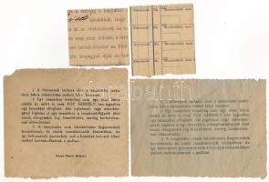 1923. "Miskolci orth. izr. hitközség / Pótimaház" női imaszékre szóló bárca, kitöltetlen +...