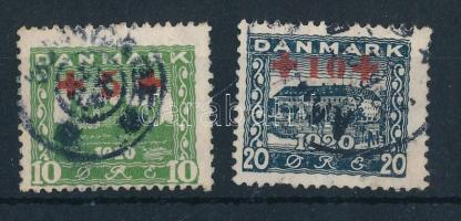 Dánia 1921 Vöröskereszt sor Mi 116-117 (Mi EUR 100.-)