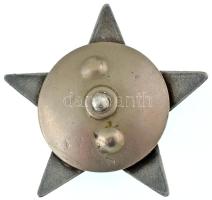 Szovjetunió 1930. "Vörös Csillag Érdemrend" zománcozott, jelzetlen Ag kitüntetés csavaros ...