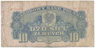 Lengyelország 1944. 10Zl T:F,VG Poland 1944. 10 Zlotych C:F,VG