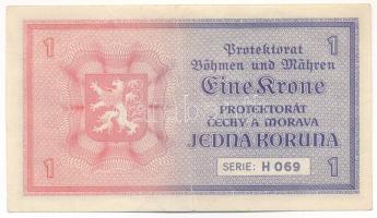 Német Harmadik Birodalom / Cseh-Morva Protektorátus 1940. 1K T:F szép papír German Third Reich / Pro...