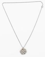 Ezüst (Ag) nyaklánc medállal, jelzett, 6g